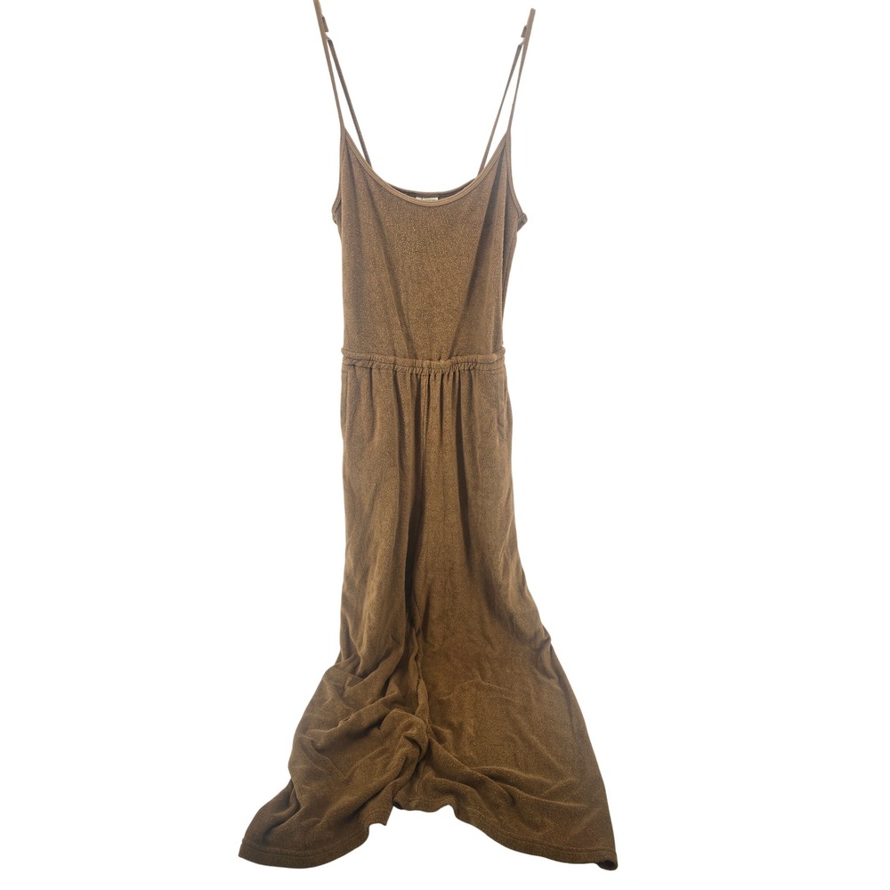 OFFLINE by‎ Aerie Jumpsuit Womens Small Brown Terry Cloth Wide Leg Sleeveless
